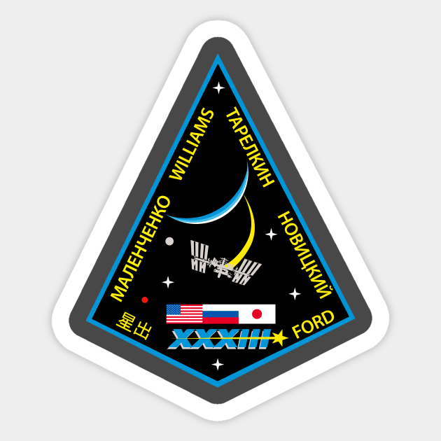 Expedition 33 Crew Patch Sticker by Spacestuffplus